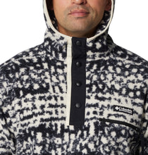 Load image into Gallery viewer, Columbia Men&#39;s Helvetia II Printed Quarter Snap Hooded Fleece (Black Stippled Stripe)
