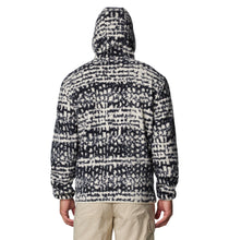 Load image into Gallery viewer, Columbia Men&#39;s Helvetia II Printed Quarter Snap Hooded Fleece (Black Stippled Stripe)
