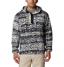 Load image into Gallery viewer, Columbia Men&#39;s Helvetia II Printed Quarter Snap Hooded Fleece (Black Stippled Stripe)
