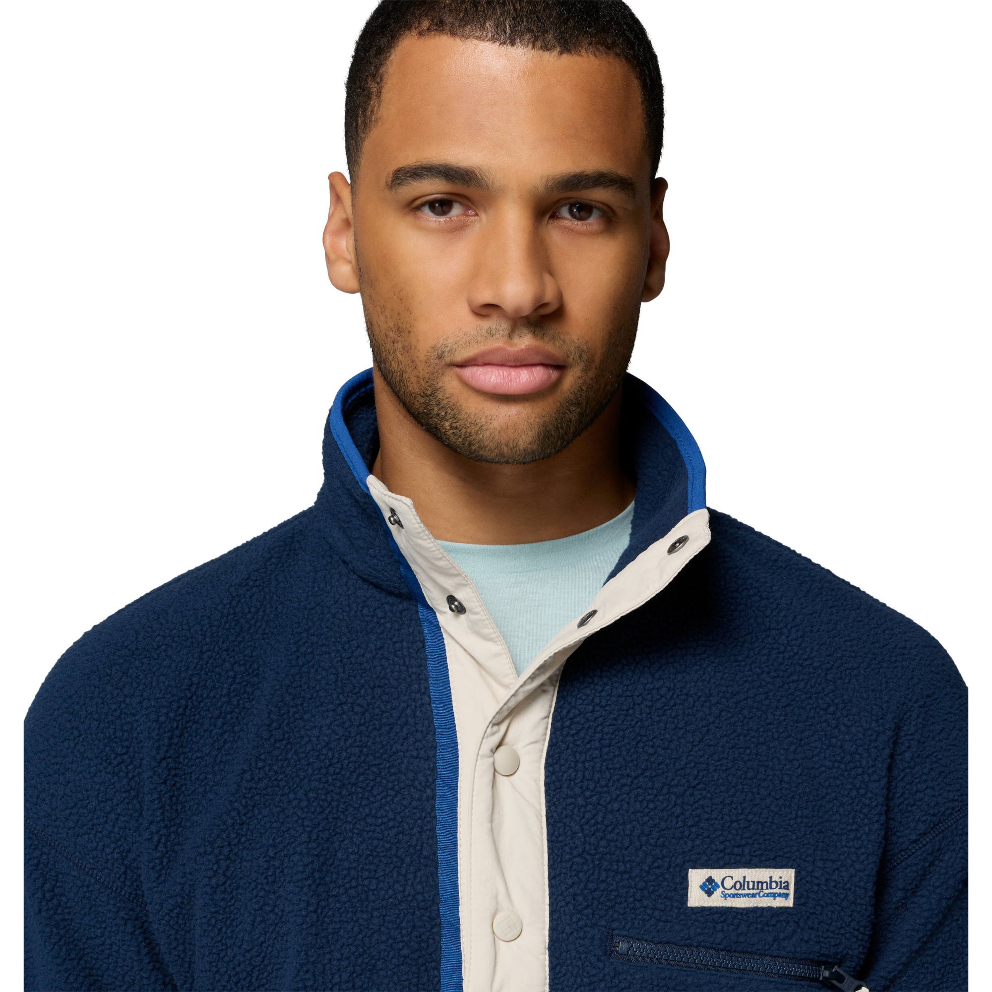 Columbia Men's Helvetia II Half Snap Fleece Top (Collegiate Navy)