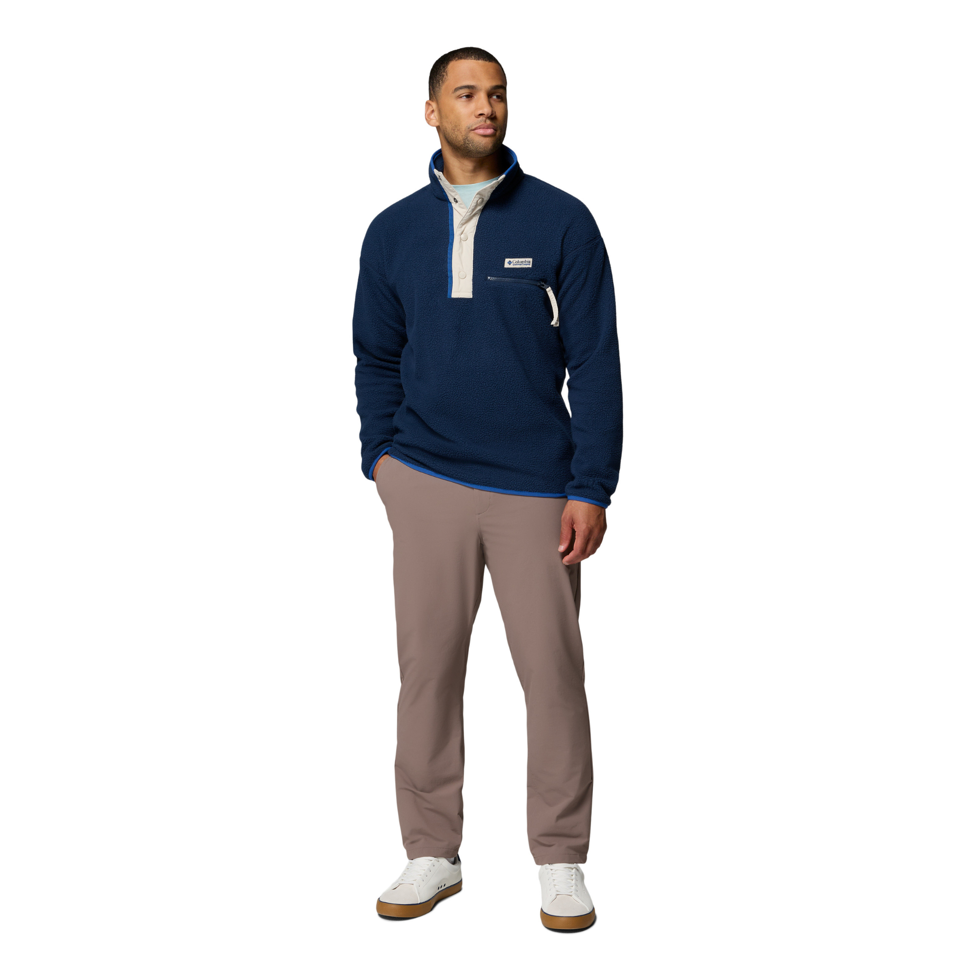 Columbia Men's Helvetia II Half Snap Fleece Top (Collegiate Navy)