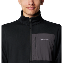 Load image into Gallery viewer, Columbia Men&#39;s Hike II Technical Half Zip Fleece Top (Black)
