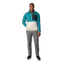 Load image into Gallery viewer, Columbia Men&#39;s Hike II Technical Half Zip Fleece Top (River Blue/Dark Stone/Black)
