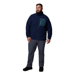 Columbia Men's Jasper Ridge Pebbled Full Zip Fleece (Collegiate Navy/Everblue)