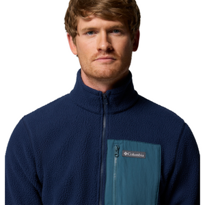 Columbia Men's Jasper Ridge Pebbled Full Zip Fleece (Collegiate Navy/Everblue)