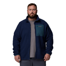 Load image into Gallery viewer, Columbia Men&#39;s Jasper Ridge Pebbled Full Zip Fleece (Collegiate Navy/Everblue)
