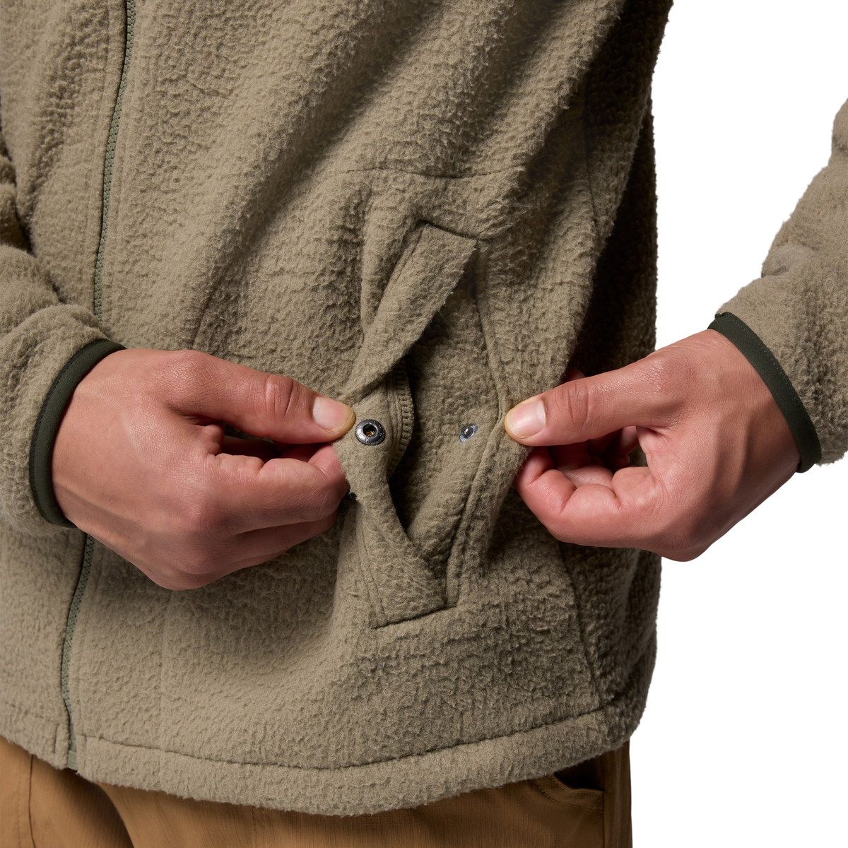 Columbia Men's Jasper Ridge Pebbled Full Zip Fleece (Stone Green/Greenscape)