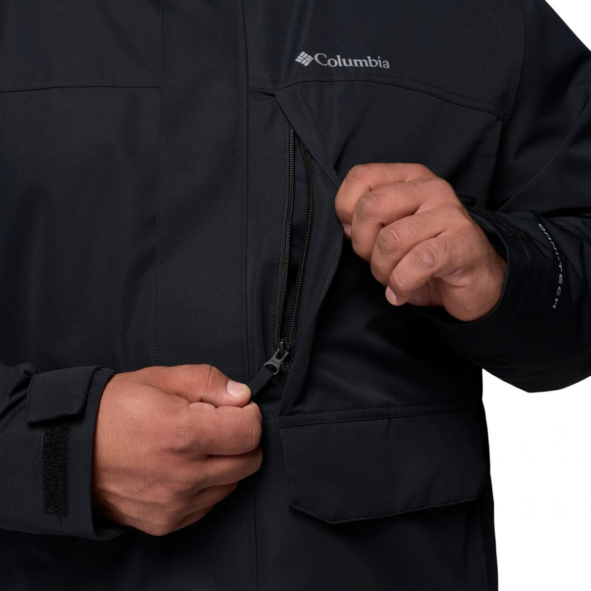 Columbia Men's Landroamer Fleece Lined Waterproof Jacket Black 010 2174421