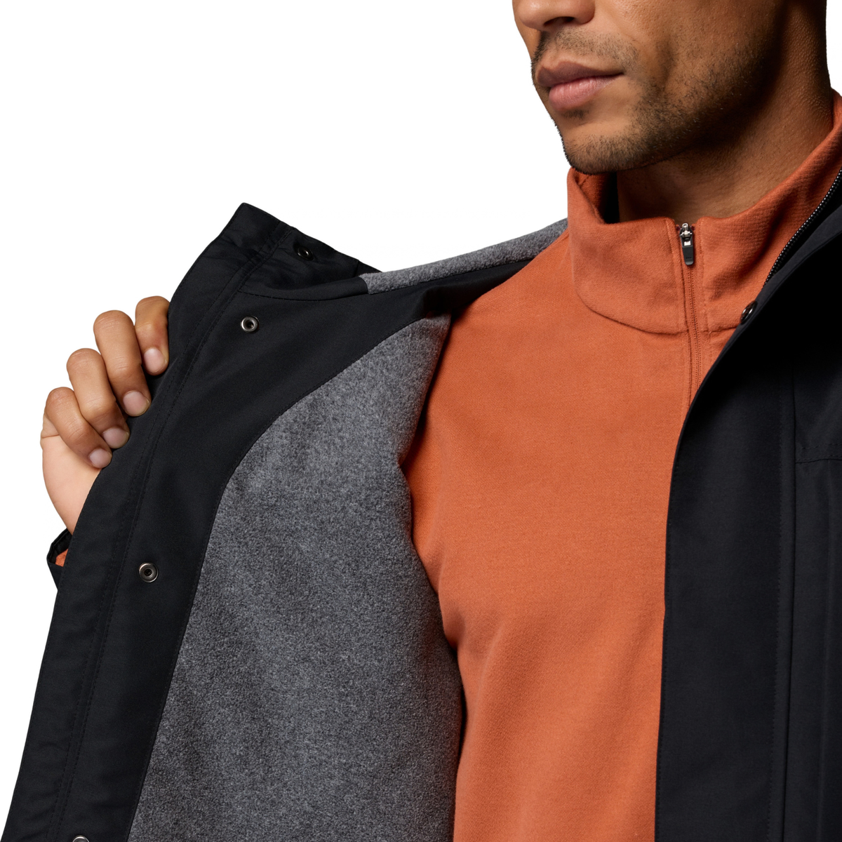 Columbia Men's Landroamer Fleece Lined Waterproof Jacket Black 010 2174421