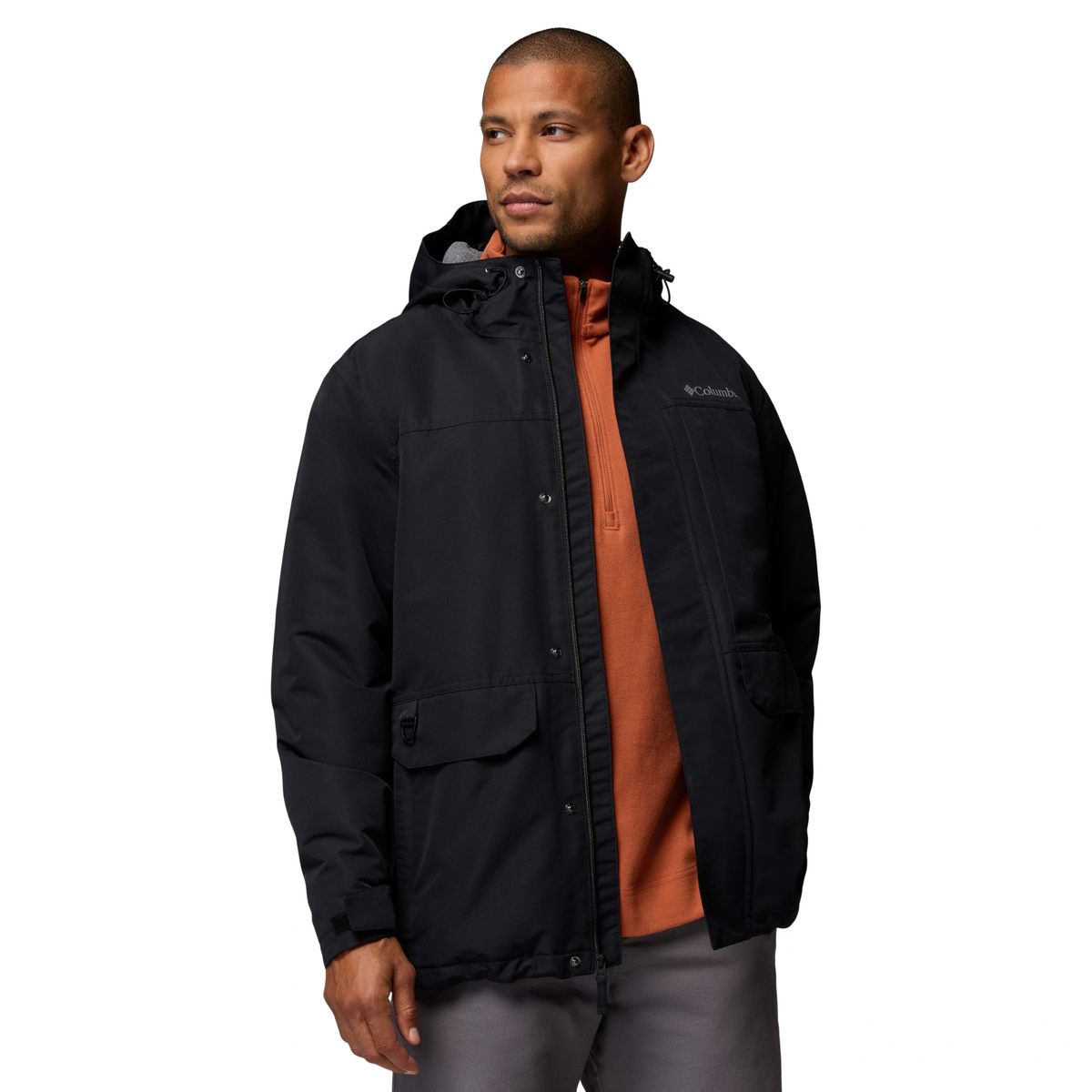 Columbia Men's Landroamer Fleece Lined Waterproof Jacket Black 010 2174421
