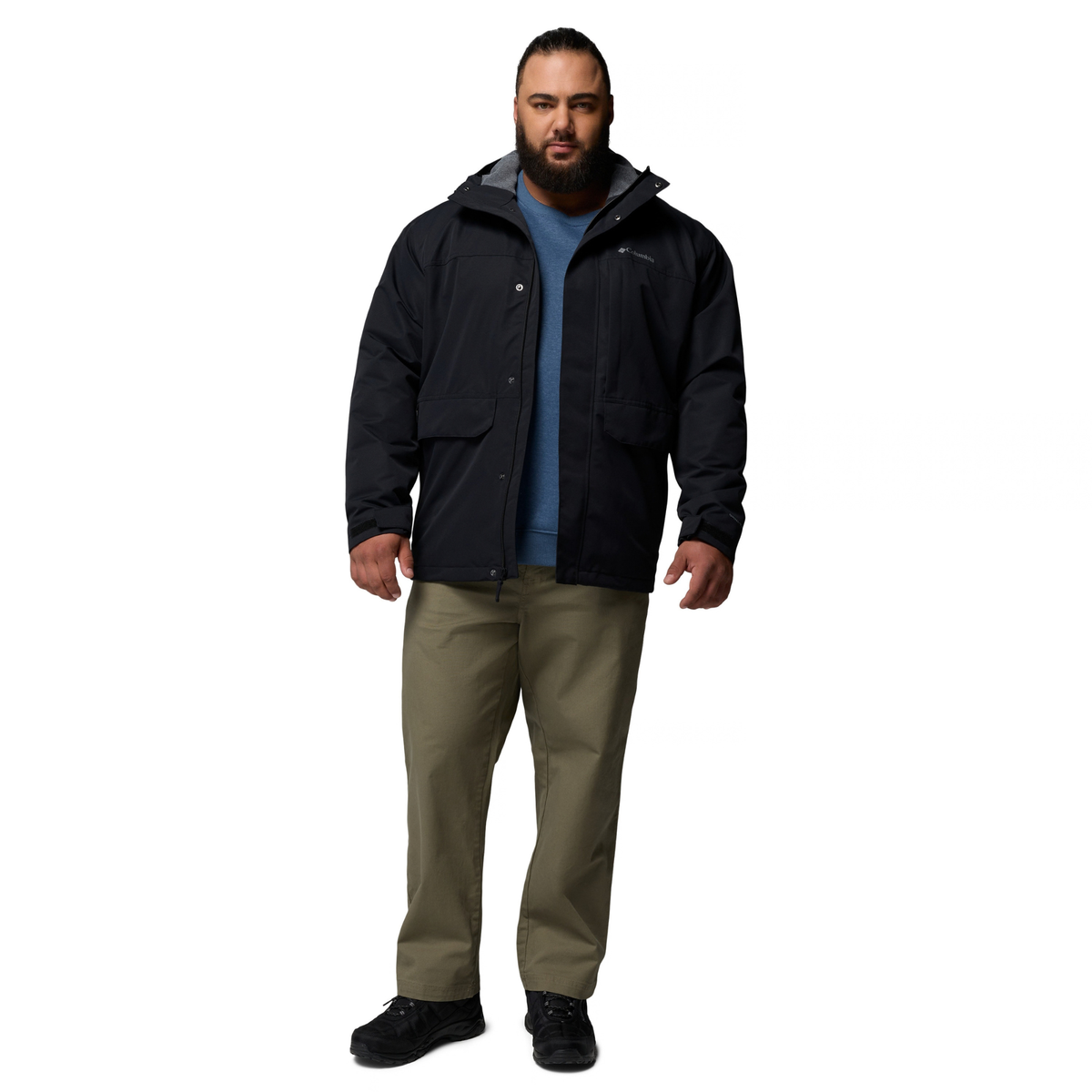 Columbia Men's Landroamer Fleece Lined Waterproof Jacket Black 010 2174421