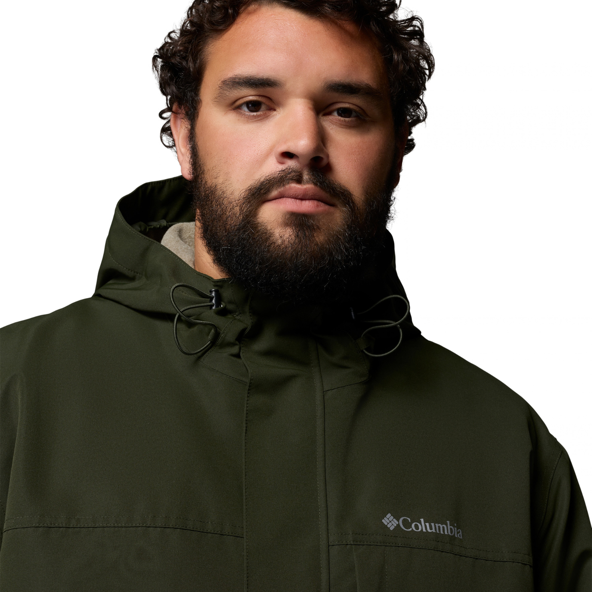 Columbia Men's Landroamer Fleece Lined Waterproof Jacket Greenscape Stone Green 366 2174421