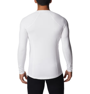 Columbia Men's Midweight Stretch Crew Neck Long Sleeve Base Layer Top (White)