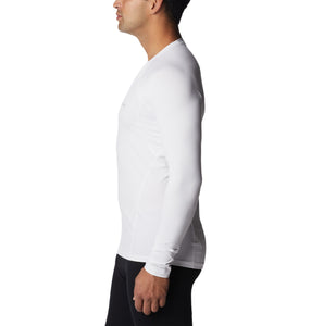 Columbia Men's Midweight Stretch Crew Neck Long Sleeve Base Layer Top (White)