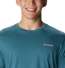 Load image into Gallery viewer, Columbia Men&#39;s North Cascades Short Sleeve Tee (Cloudburst/CSC Box Logo)
