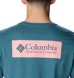 Columbia Men's North Cascades Short Sleeve Tee (Cloudburst/CSC Box Logo)