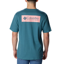 Load image into Gallery viewer, Columbia Men&#39;s North Cascades Short Sleeve Tee (Cloudburst/CSC Box Logo)
