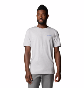 Columbia Men's North Cascades Short Sleeve Tee (Columbia Grey Hthr/Hex Flag)