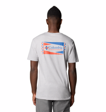 Load image into Gallery viewer, Columbia Men&#39;s North Cascades Short Sleeve Tee (Columbia Grey Hthr/Hex Flag)
