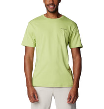 Load image into Gallery viewer, Columbia Men&#39;s North Cascades Short Sleeve Tee (Napa Green/CSC Box Logo)
