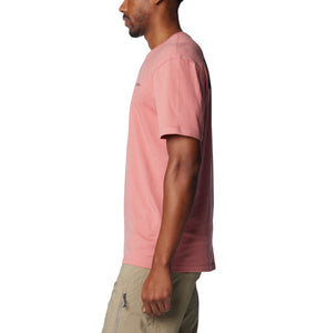 Columbia Men's North Cascades Short Sleeve Tee (Pink Agave/CSC Box Logo)