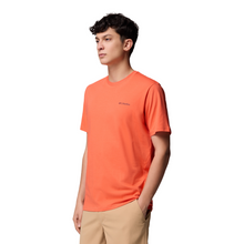 Load image into Gallery viewer, Columbia Men&#39;s North Cascades Short Sleeve Tee (Zing/CSC Box Logo)
