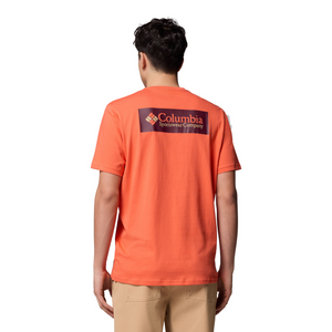 Columbia Men's North Cascades Short Sleeve Tee (Zing/CSC Box Logo)