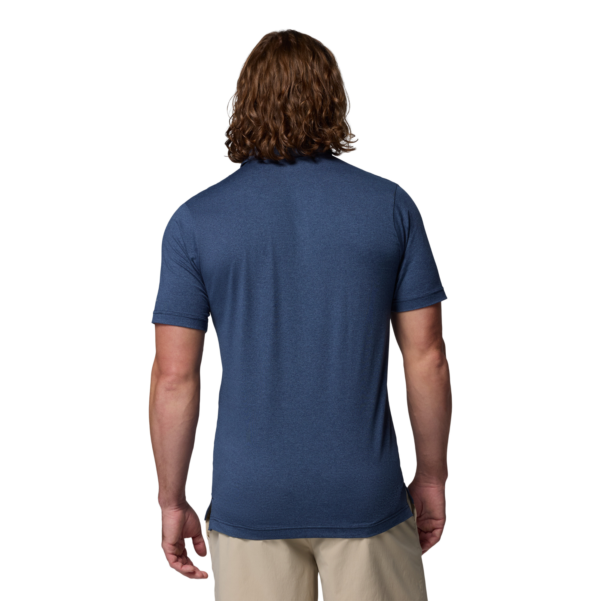 Columbia Men's Parsons Point Technical Polo Shirt (Collegiate Navy/Heather/Mountain Blue)