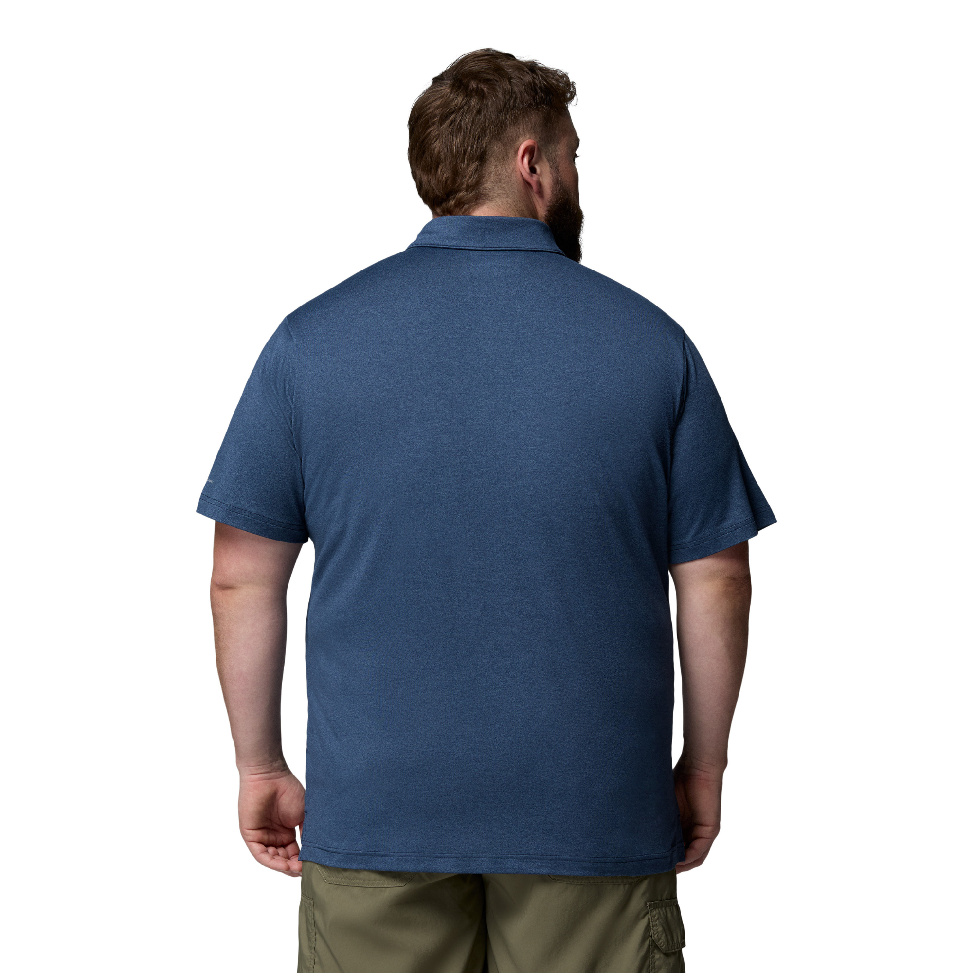 Columbia Men's Parsons Point Technical Polo Shirt (Collegiate Navy/Heather/Mountain Blue)