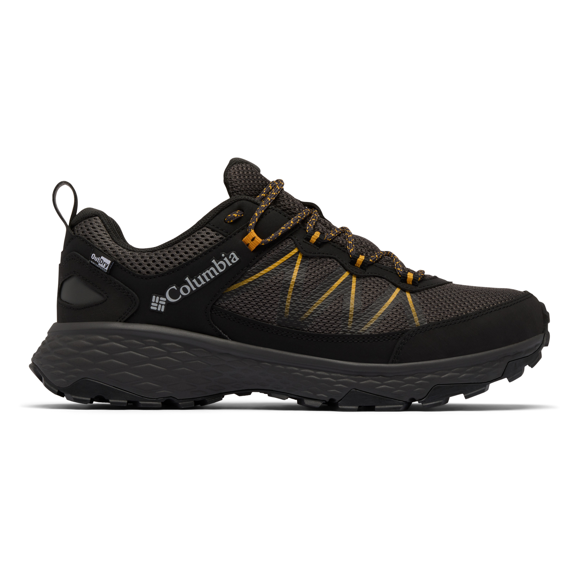 Columbia Men's Peakfreak Rush Outdry Waterproof Trail Shoes (Black/Raw Honey)