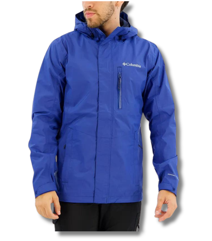 Columbia Men's Pouring Adventure III Waterproof Jacket (Mountain Blue)