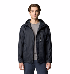 Columbia Men's Pouring Adventure Packable Waterproof Jacket (Black)