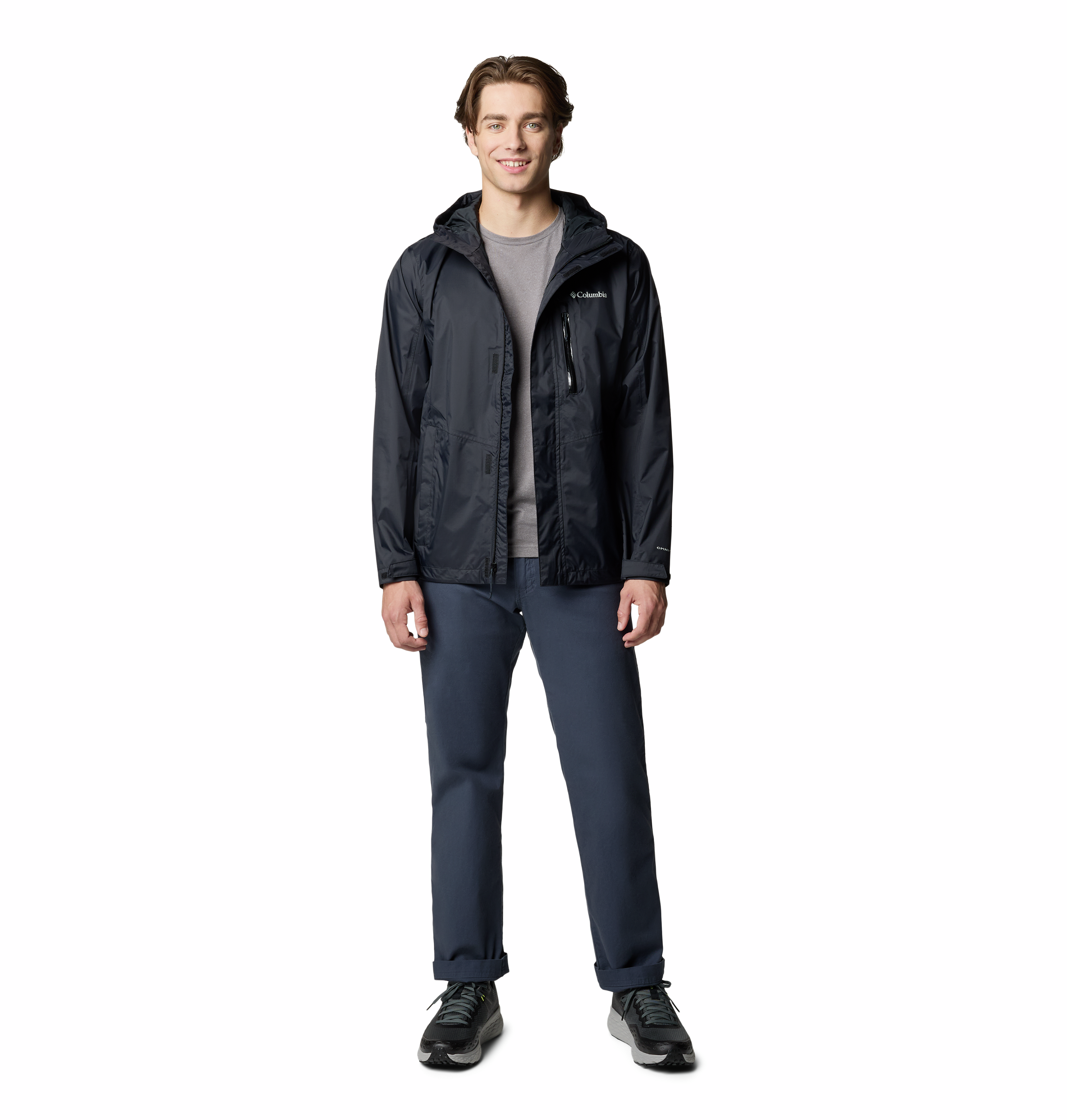 Columbia Men's Pouring Adventure III Packable Waterproof Jacket (Black)