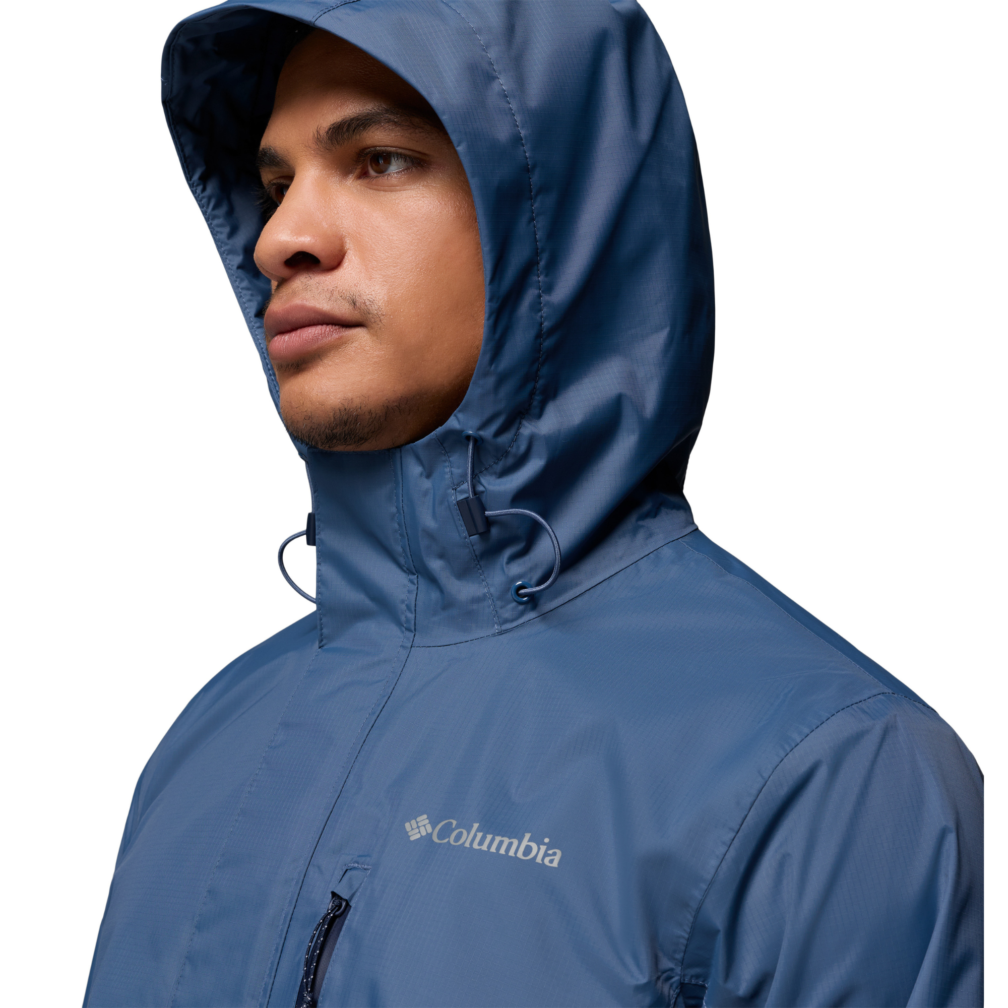 Columbia Men's Pouring Adventure III Packable Waterproof Jacket (Dark Mountain)