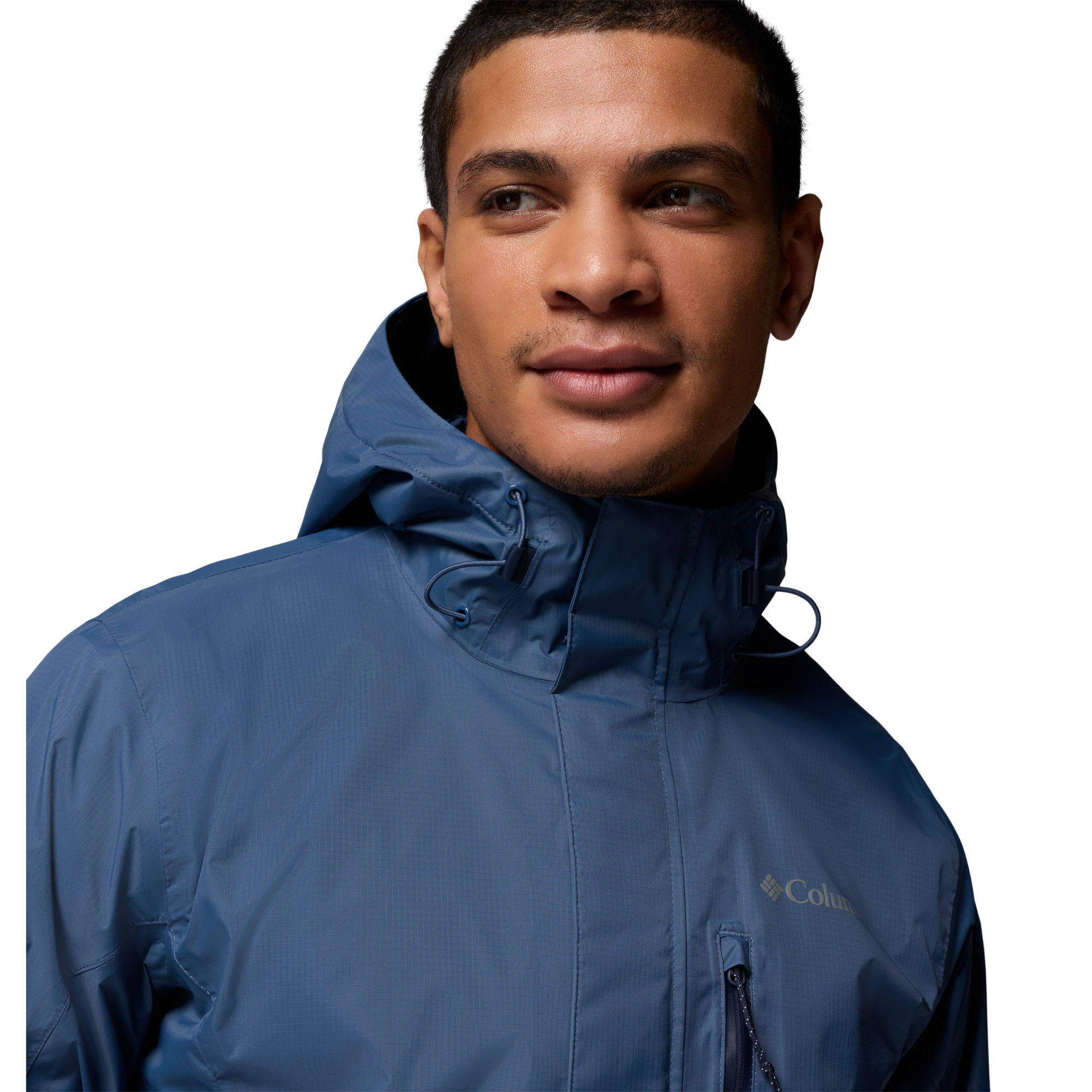 Columbia Men's Pouring Adventure III Packable Waterproof Jacket (Dark Mountain)