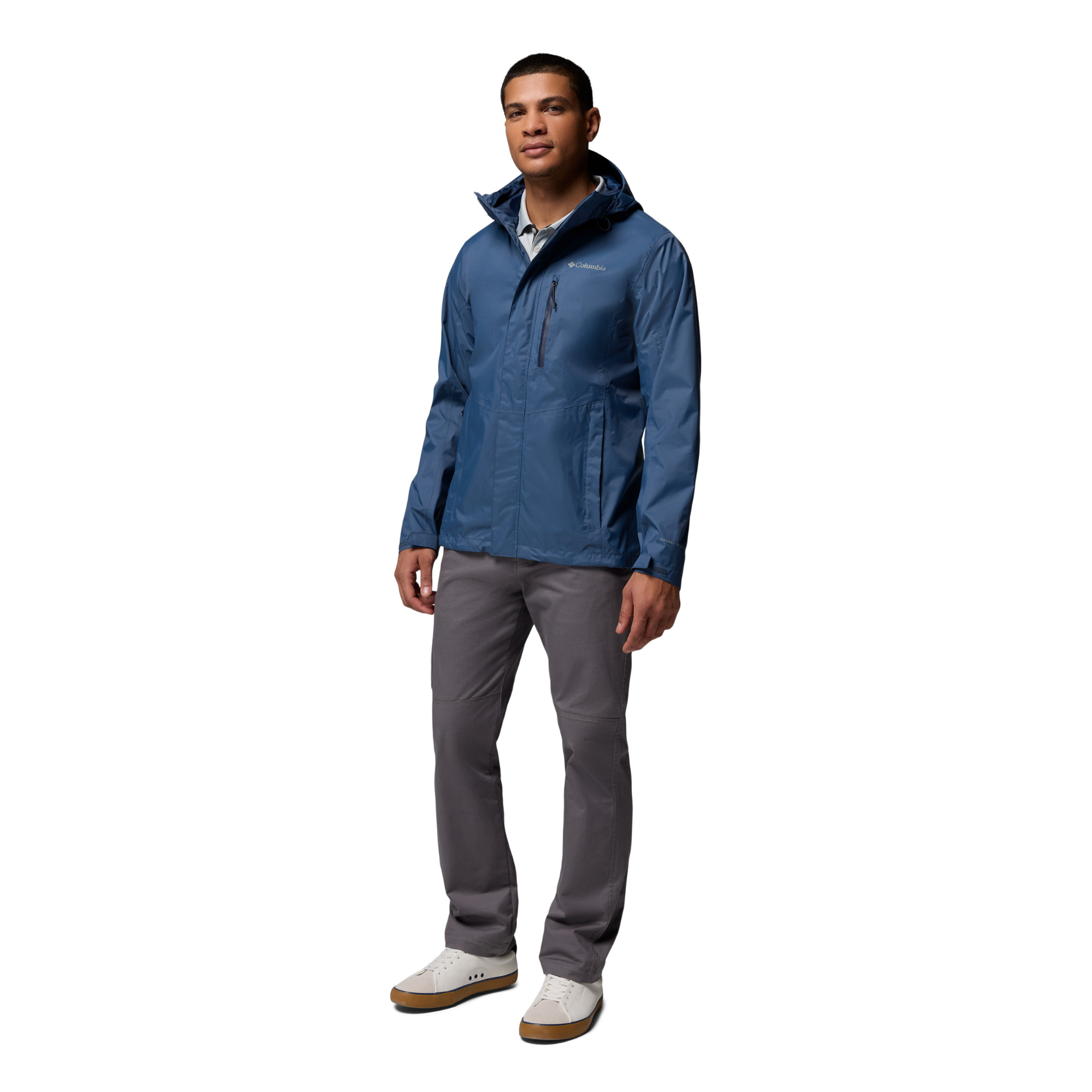 Columbia Men's Pouring Adventure III Packable Waterproof Jacket (Dark Mountain)