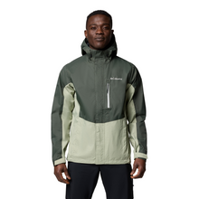 Load image into Gallery viewer, Columbia Men&#39;s Pouring Adventure Waterproof Jacket (Greenscape/Safari)
