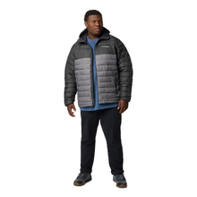 Load image into Gallery viewer, Columbia Men&#39;s Powder Lite II Hooded Insulated Jacket (City Grey/Shark)
