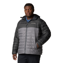 Load image into Gallery viewer, Columbia Men&#39;s Powder Lite II Hooded Insulated Jacket (City Grey/Shark)
