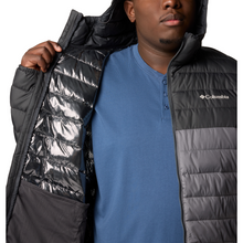 Load image into Gallery viewer, Columbia Men&#39;s Powder Lite II Hooded Insulated Jacket (City Grey/Shark)
