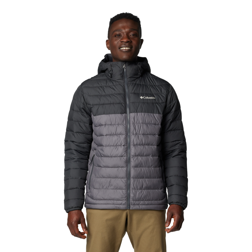 Columbia Men's Powder Lite II Hooded Insulated Jacket (City Grey/Shark)