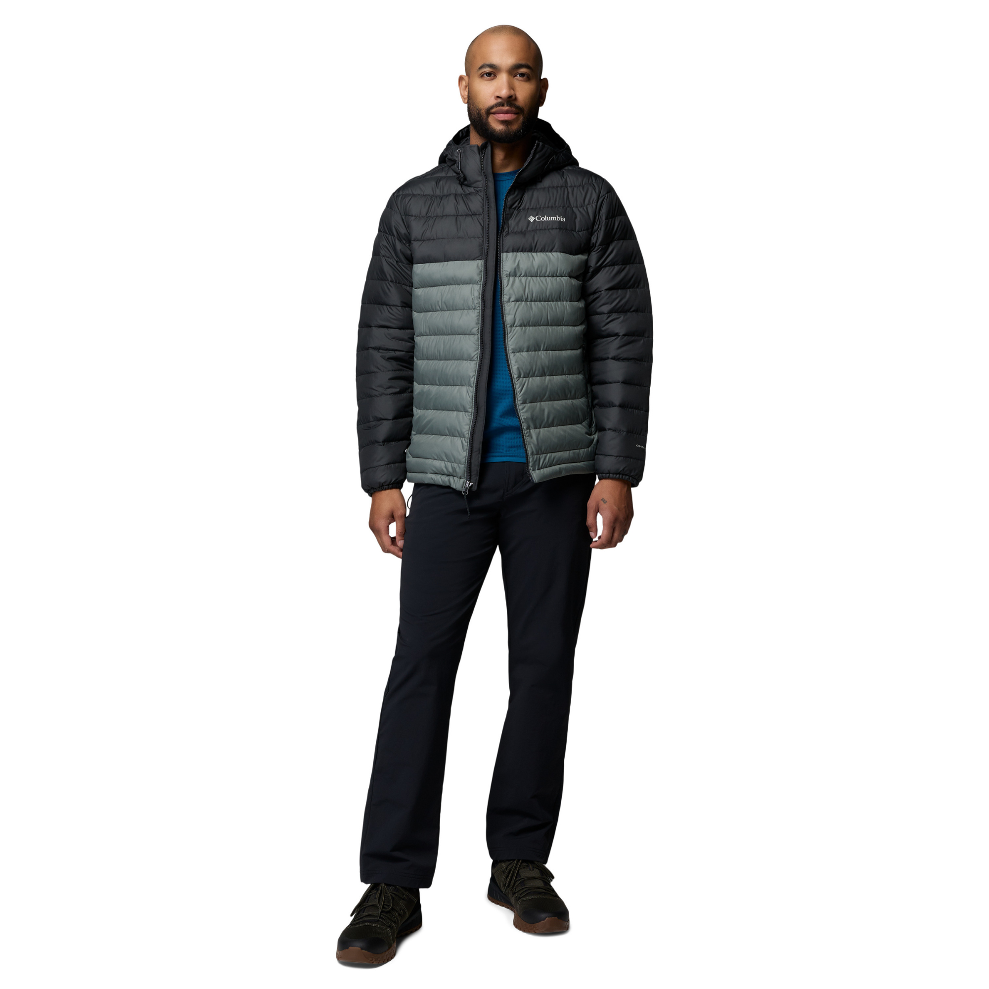 Columbia Men's Powder Lite II Hooded Insulated Jacket Sedona Sage Shark 342 2086944