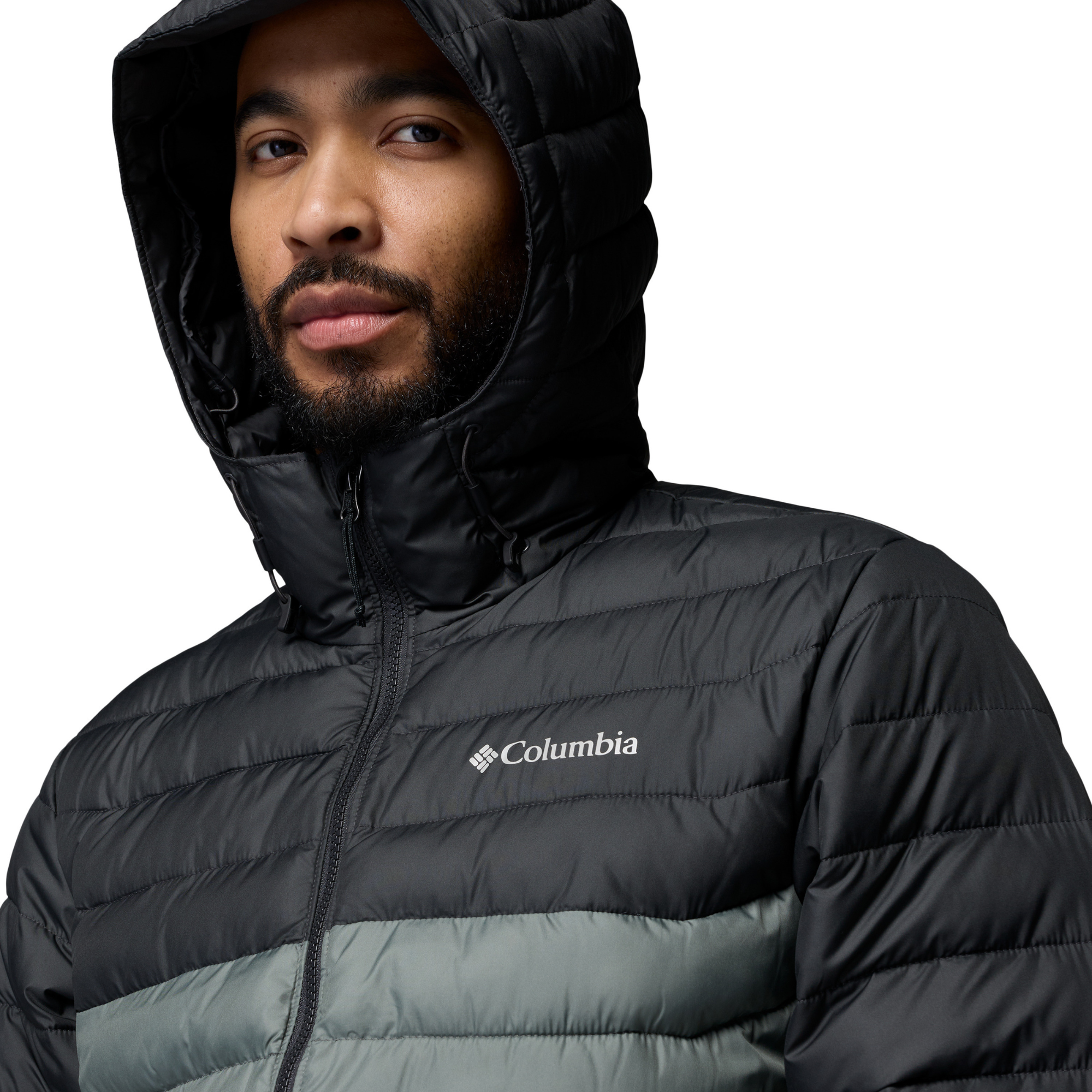 Columbia Men's Powder Lite II Hooded Insulated Jacket Sedona Sage Shark 342 2086944