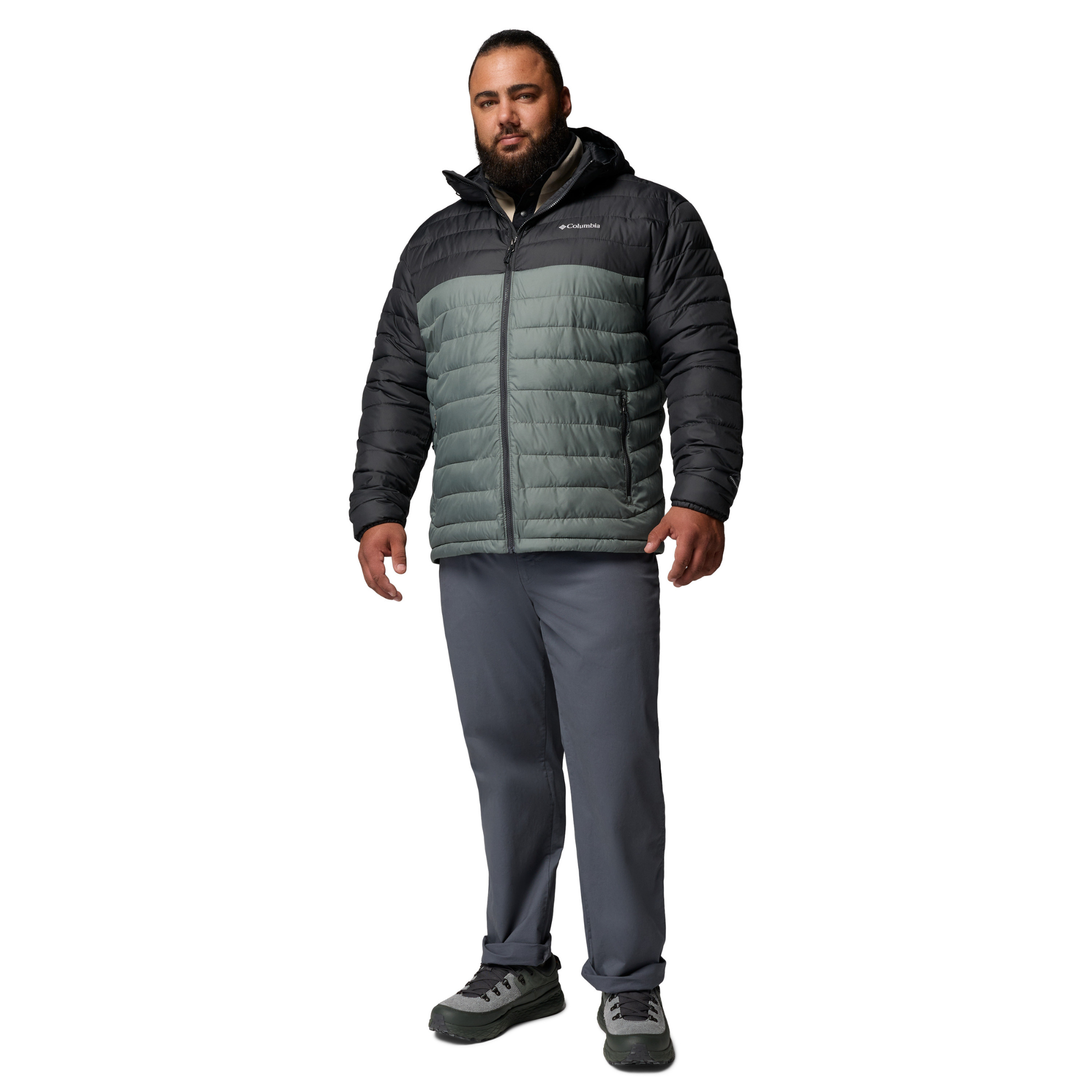 Columbia Men's Powder Lite II Hooded Insulated Jacket Sedona Sage Shark 342 2086944