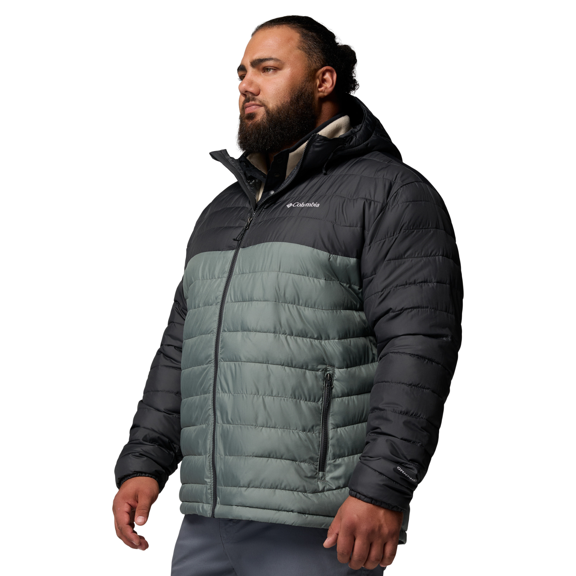 Columbia Men's Powder Lite II Hooded Insulated Jacket Sedona Sage Shark 342 2086944