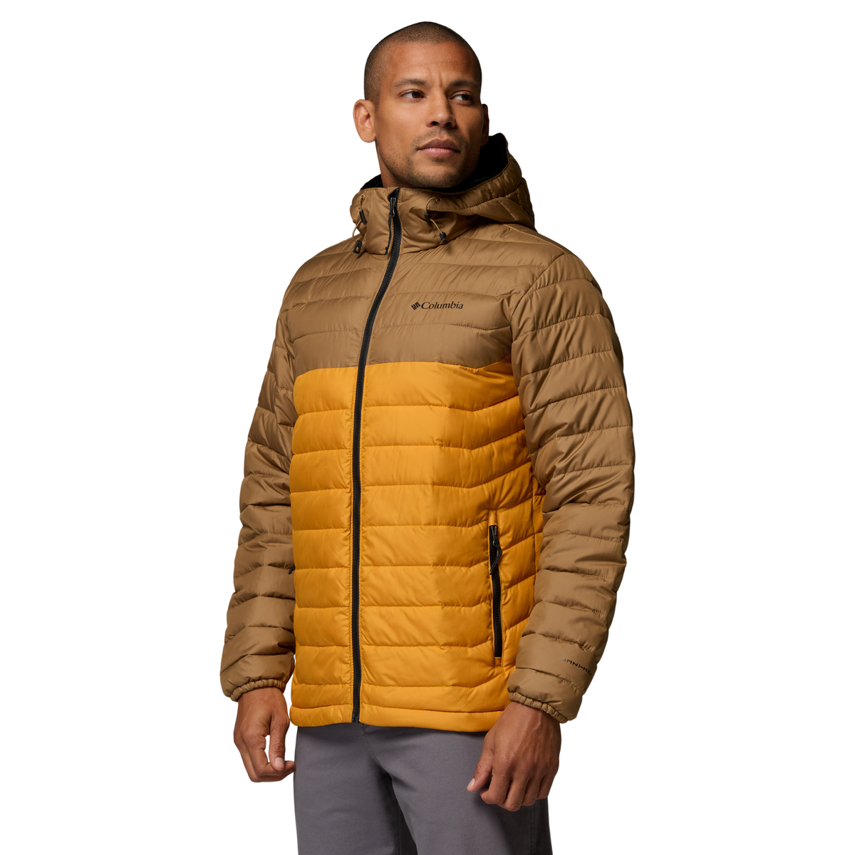 Columbia Men's Powder Lite II Hooded Insulated Jacket Squash Delta 735 2086944