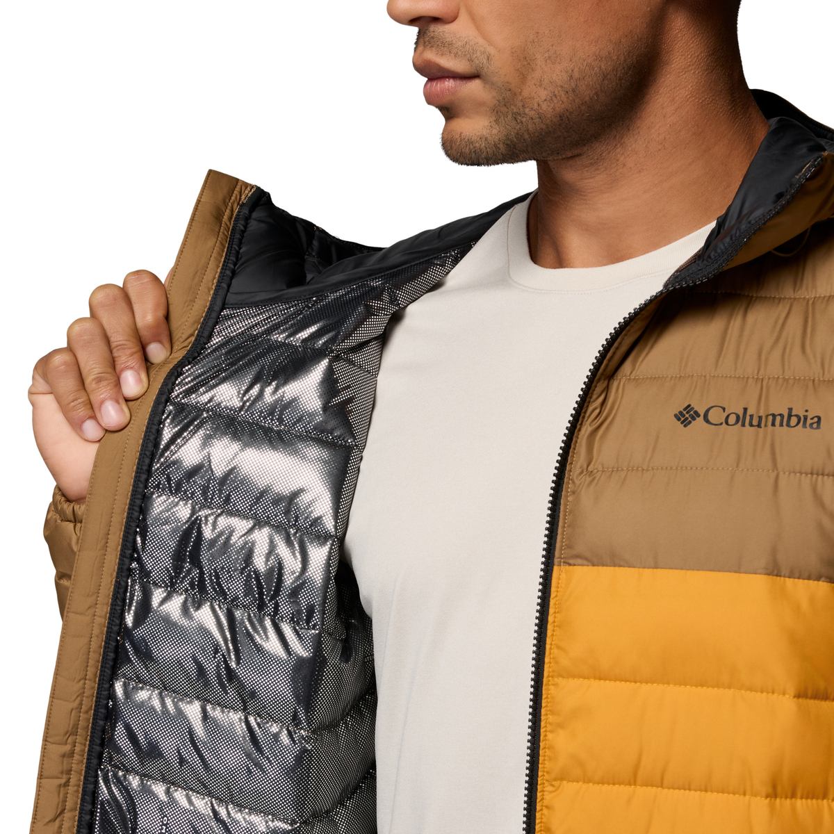 Columbia Men's Powder Lite II Hooded Insulated Jacket Squash Delta 735 2086944
