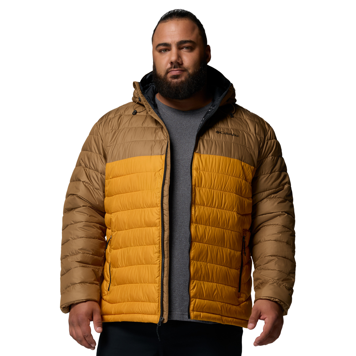 Columbia Men's Powder Lite II Hooded Insulated Jacket Squash Delta 735 2086944