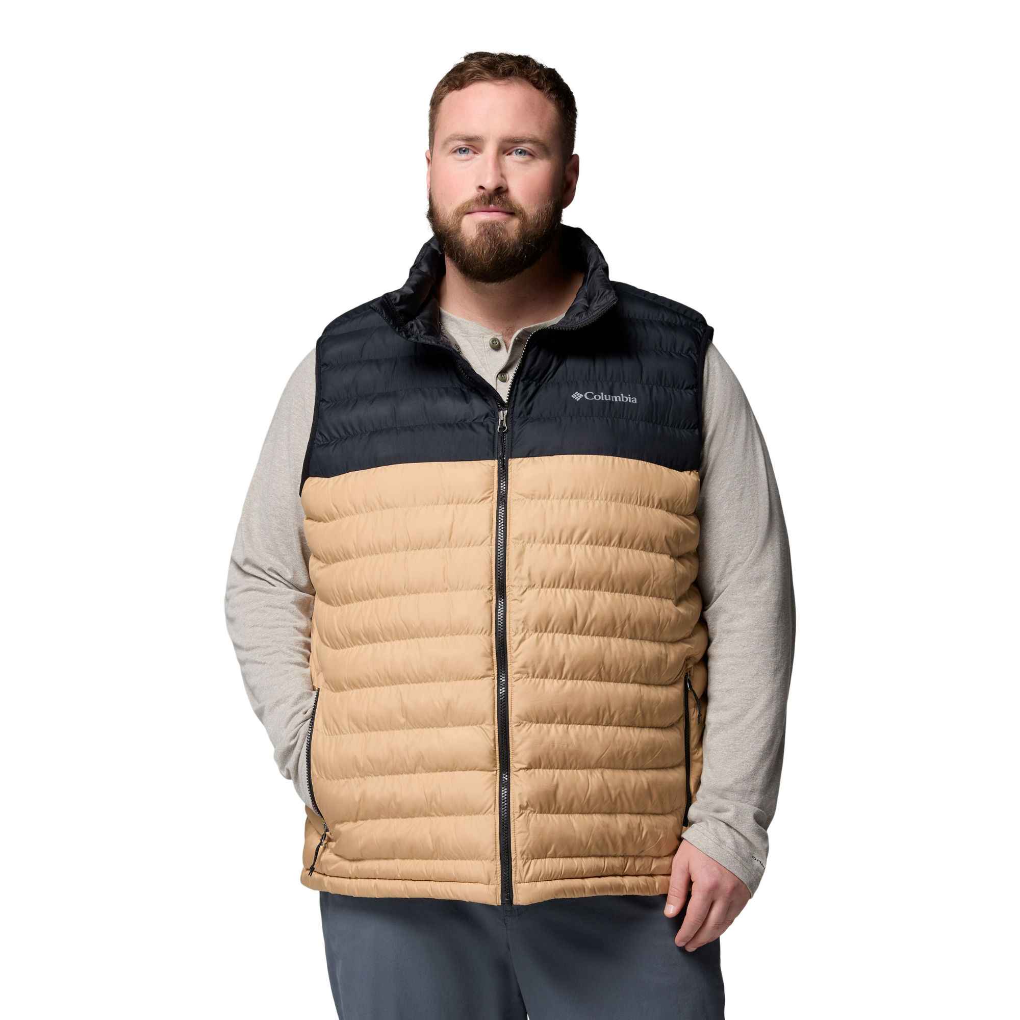 Columbia Men's Powder Lite II Insulated Vest (Canoe/Black)
