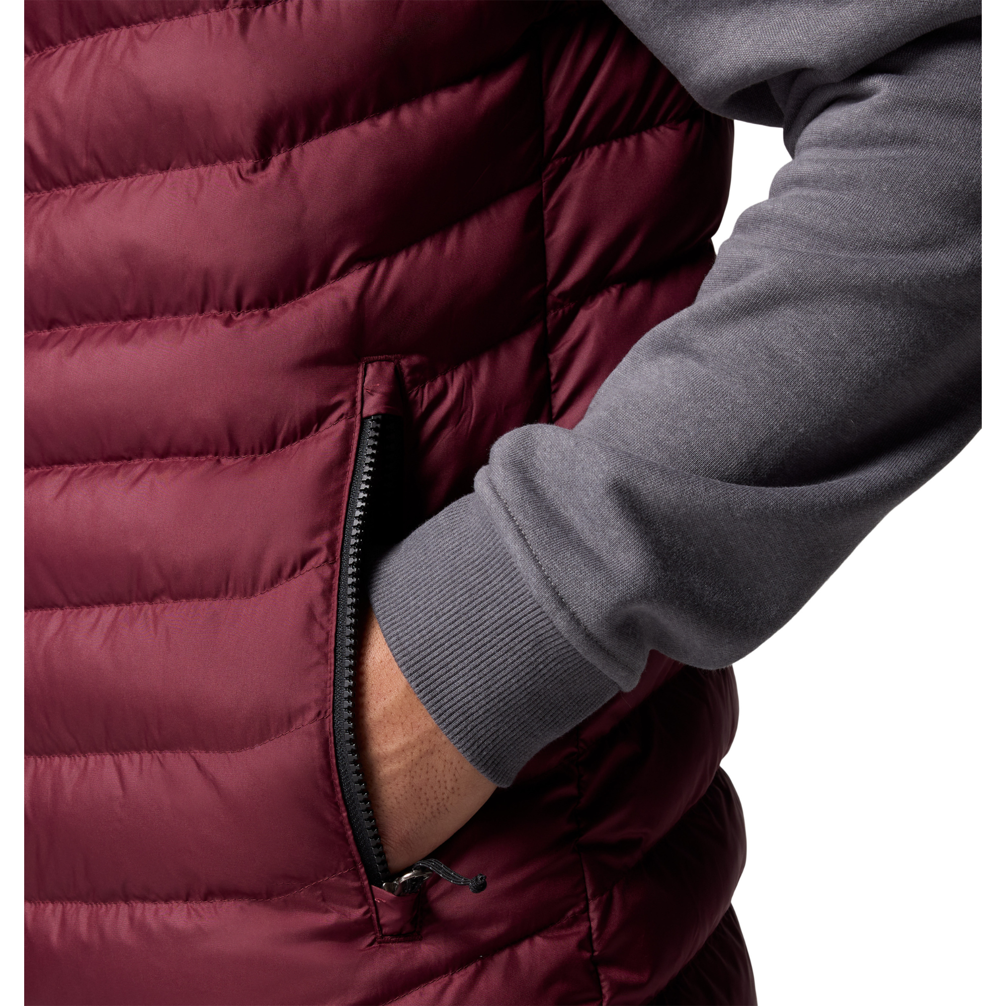 Columbia Men's Powder Lite II Insulated Vest (Rich Wine/Black)